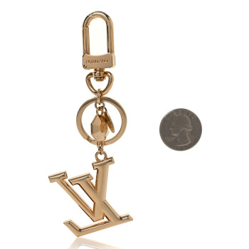 LOUIS VUITTON LV Facettes Bag Charm Key Holder Gold