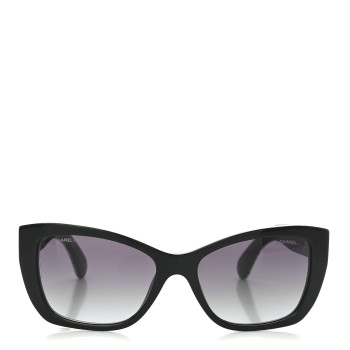 CHANEL Acetate Metal Butterfly Sunglasses 71553 Black
