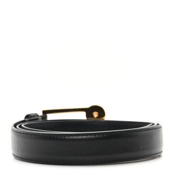 VERSACE Calfskin La Medusa Skinny 90 36 Belt Black