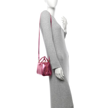 GIVENCHY Laminated Lambskin Micro Antigona Cube Bag Raspberry