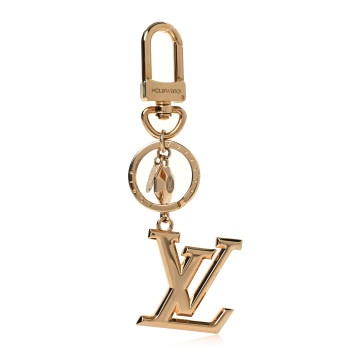 LOUIS VUITTON LV Facettes Bag Charm Key Holder Gold