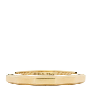 DAVID YURMAN 18K Yellow Gold 2.5mm Delaunay Faceted Band Ring 52 6