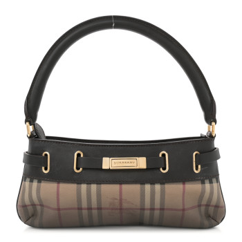 BURBERRY Haymarket Check Degrade Shoulder Bag Chocolate