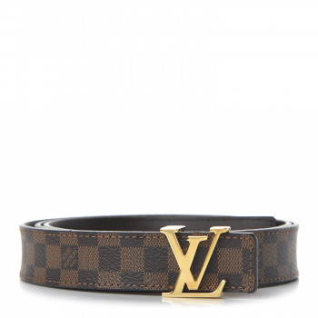 LOUIS VUITTON Mini Damier Ebene 25mm LV Initiales Belt 90 36