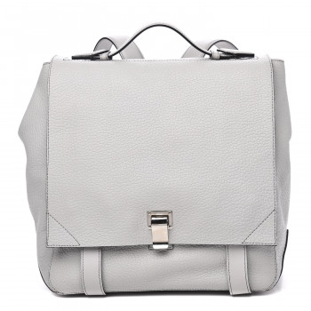 PROENZA SCHOULER Pebbled Calfskin Small PS Courier Backpack Heather Grey
