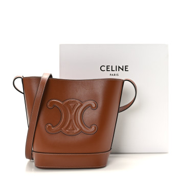 【CELINE】セリーヌ★small bucket★ミニバケツ★ブラウン Celine Brown Smooth Cuir Triomphe Small Bucket Bag | myGemma