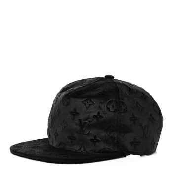 Louis Vuitton 黒 キャップ LOUIS VUITTON Monogram Mesh Cotton Cap M Black 997628