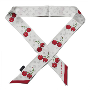 LOUIS VUITTON LV X TM Silk Monogram Cerises Bandeau White