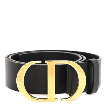 CHRISTIAN DIOR Calfskin CD Belt 70 28 Black