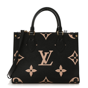 LOUIS VUITTON Empreinte Monogram Giant Onthego PM Black Beige