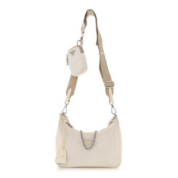 PRADA Nylon Re-Edition 2005 Shoulder Bag White