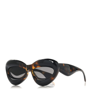 LOEWE Acetate Inflated Cat-Eye Sunglasses Tortoise