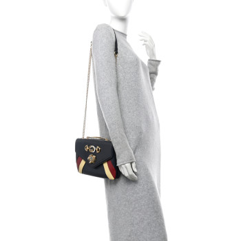 GUCCI Vitello Palmellato Lux Crystal Medium Rajah Shoulder Bag Blue Romantic Cerise Butter Multicolor