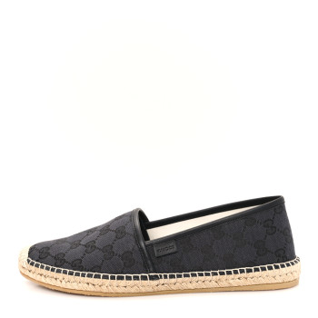 GUCCI Monogram Espadrilles 40 Black