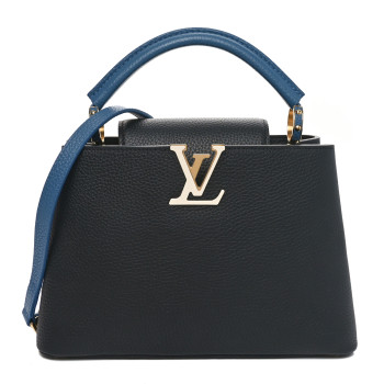LOUIS VUITTON Taurillon Capucines BB Black General Blue