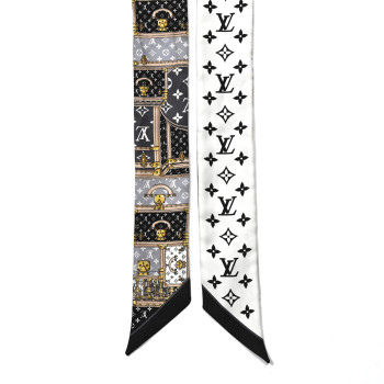 LOUIS VUITTON Silk Monogram Let's Go BB Bandeau Black