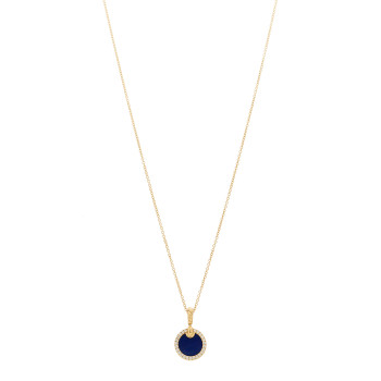 DAVID YURMAN 18K Yellow Gold Diamond Lapisl Lazuli Petite Elements Necklace
