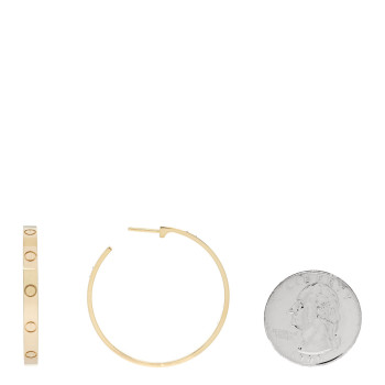 CARTIER 18K Yellow Gold Large LOVE Hoop Earrings
