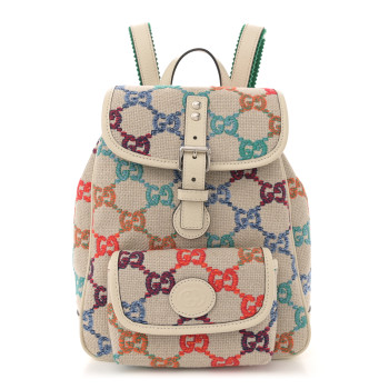 GUCCI Wool GG Monogram Children's GG Backpack White Multicolor