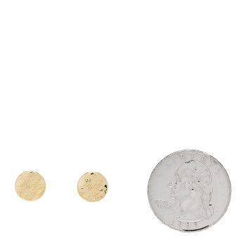 TIFFANY 18K Yellow Gold Notes Round Stud Earrings