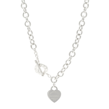 TIFFANY Sterling Silver Return to Tiffany Heart Tag Toggle Necklace