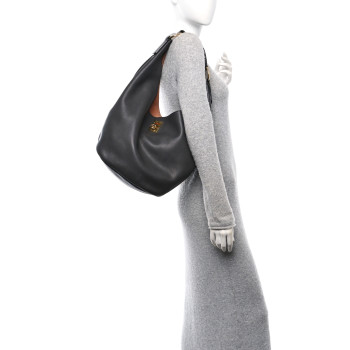 CELINE Calfskin Hobo Black