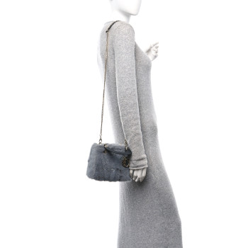 CHRISTIAN DIOR Mink Fur Mini Lady Dior Grey