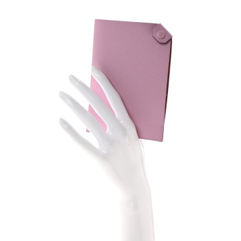 HERMES Epsom Tarmac PM Passport Holder Mauve Sylvestre