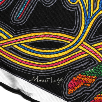 HERMES Silk L'Arbre Du Vent Scarf 90