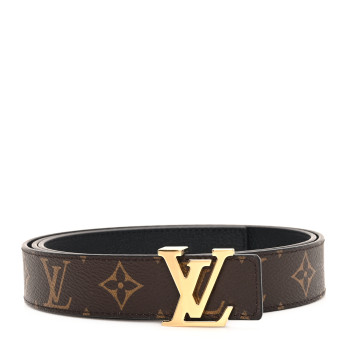 LOUIS VUITTON Monogram Calfskin 40mm LV Initiales Reversible Belt 110 44 Black