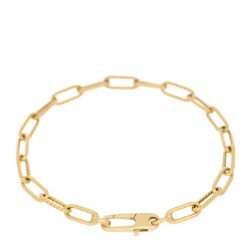 ROBERTO COIN 18K Yellow Gold Fluted Paper Clip Link Bracelet