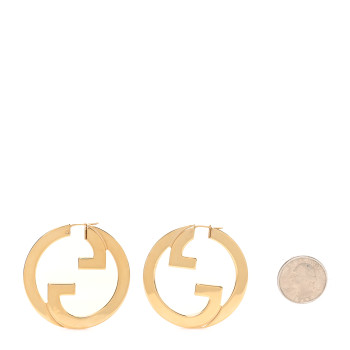 GUCCI Metal Blondie Hoop Earrings Gold