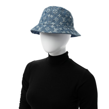 LOUIS VUITTON Monogram Denim Transformable Bob Bucket Hat Blue