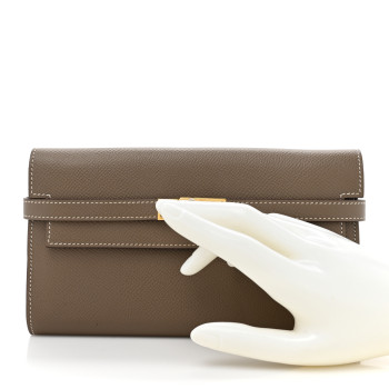 HERMES Epsom Kelly Longue Wallet Etoupe
