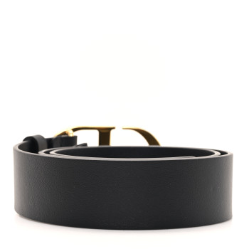 CHRISTIAN DIOR Calfskin CD Belt 70 28 Black