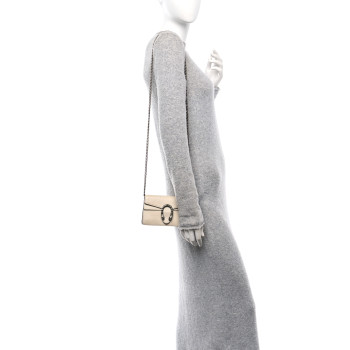 GUCCI Dollar Calfskin Crystal Super Mini Dionysus Shoulder Bag Mystic White Black Diamond