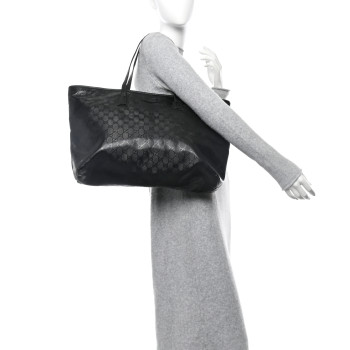 GUCCI Imprime Monogram Large Zippered Shopping Tote Pewter