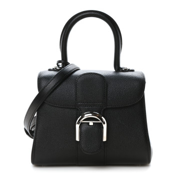DELVAUX Grained Rodeo Calfskin Mini Brillant Black