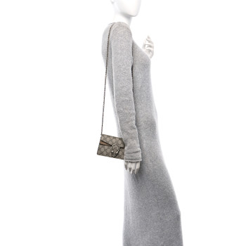 GUCCI GG Supreme Monogram Super Mini Dionysus Shoulder Bag Taupe