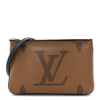 LOUIS VUITTON Reverse Monogram Giant Double Zip Pochette