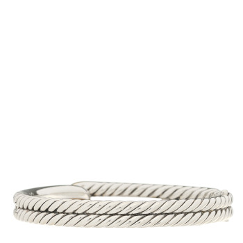 DAVID YURMAN Sterling Silver 18K Yellow Gold Diamond Single Loop Labyrinth Bracelet