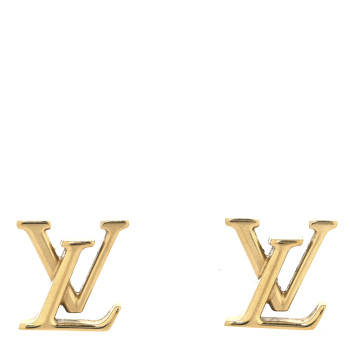 LOUIS VUITTON Metal LV Iconic Earrings Gold
