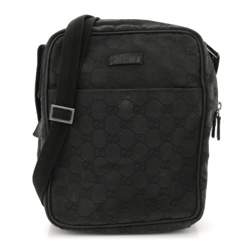 GUCCI Monogram Messenger Bag Black