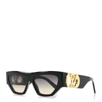 LOUIS VUITTON Acetate LV Link Square Sunglasses Z1661W Black