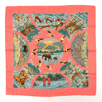 HERMES Silk Tanzanie Scarf 90