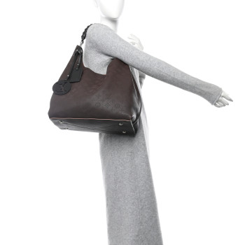 LOUIS VUITTON Mahina Carmel Hobo Chocolate