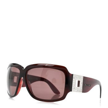 BULGARI Crystal Square 8018-B Sunglasses Burgundy