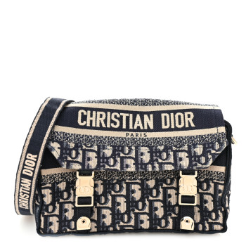 CHRISTIAN DIOR Oblique Small Diorcamp Messenger Blue