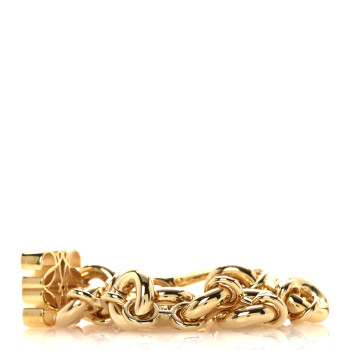 LOEWE Brass Anagram Donut Chain Shoulder Strap Gold