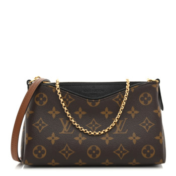 LOUIS VUITTON Monogram Pallas Clutch Black
